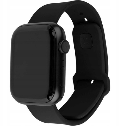 Rrip sportiv FIXED Silicone Band për Apple Watch 42/44/45mm, silikon, i zi