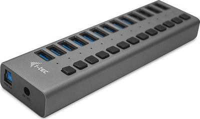 USB HUB I-tec USB 3.0, 13 порти, 60W, црн