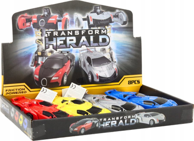 Lodër makinë robot Lean Toys Auto Robot 2in1, transformim makinë sportive në robot, plastike, shumëngjyrëshe