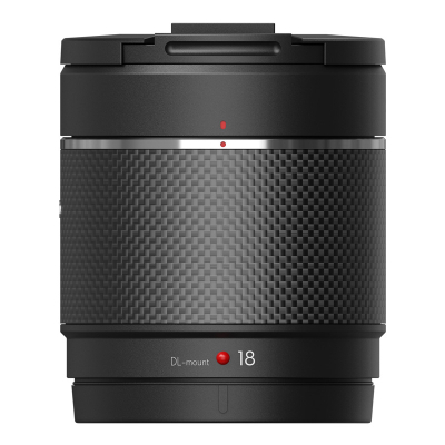 Objektiv DJI DL 18mm F2.8 ASPH, full frame, për dron, i zi