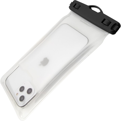 Këllëf i papërshkueshëm nga uji FIXED Float për celular, universal, IPX8, i zi