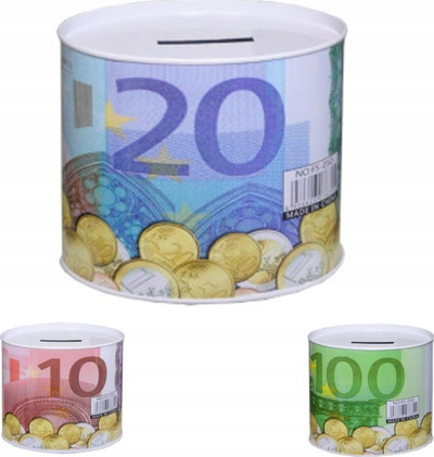 Kazafortë kursimi metalike Centuś Dollar XXL 58355, për monedha dhe kartëmonedha, shumëngjyrëshe