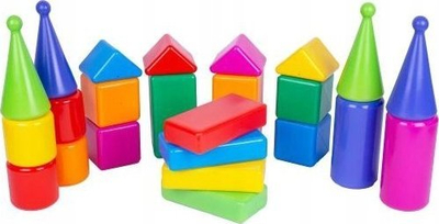 Set blloqe fryrëse edukative MejPol Large 43e, 43 copë, shumëngjyrëshe