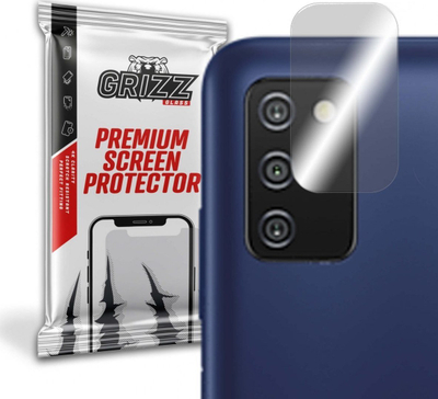 Mbrojtës kamere GrizzGlass për Samsung Galaxy A02s, xham hibrid, set 2 copë, transparent