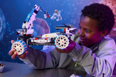 Set ndërtimi STEM Lunar Outpost Moon Rover, 3 modele, për fëmijë, shumëngjyrëshe