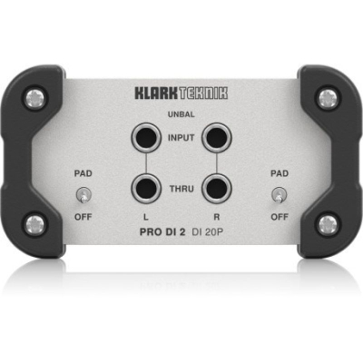 Direct box pasiv Klark Teknik DI 20P, 2 kanale, me transformator Midas, gri