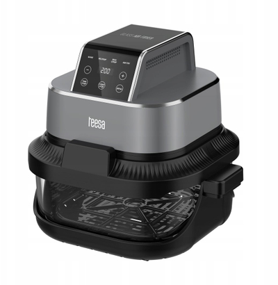 Fritezë me ajër Teesa Glass Air Fryer TSA8090, 1500W, 4L + 1.5L, e zezë