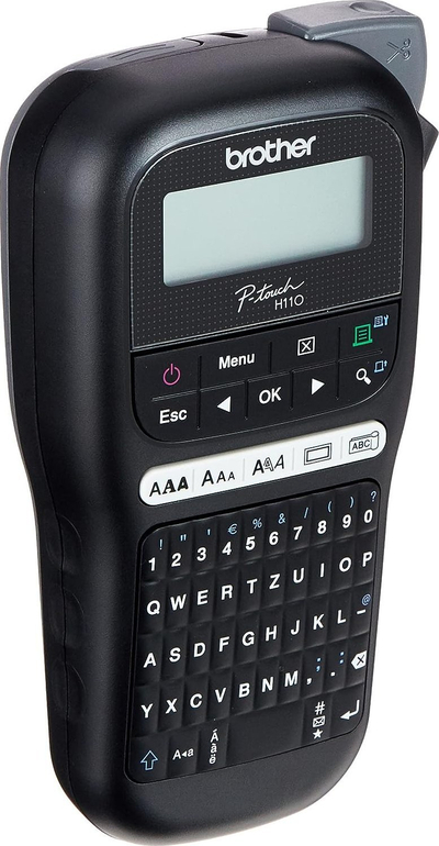 Printer etiketa Brother P-touch H110, portativ, 12mm, gri