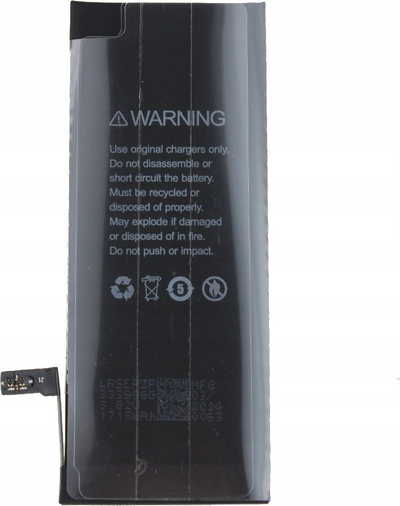 Bateri zëvendësuese MPD për iPhone 6S, 1715mAh, Li-ion, e zezë