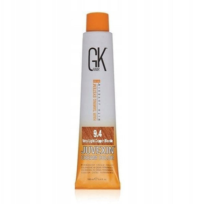 Ngjyrë flokësh Gk Hair Global Keratin Cream Colour 94 Very Light Copper Blonde, e përhershme, 100 ml, bjonde bakri shumë e çelët