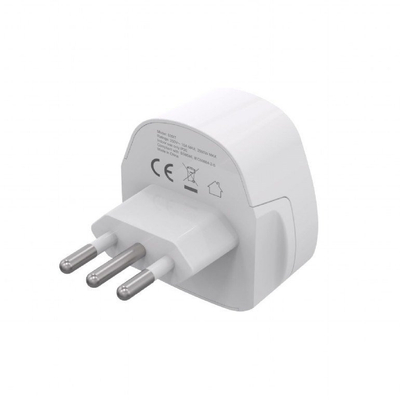 Adapter udhëtimi Gembird World to Italy, prizë 3 pina, 100 250V, i bardhë