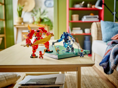Lodër ndërtimi LEGO Ninjago Kai’s Elemental Fire Mech 71808, 322 pjesë, për fëmijë 7+