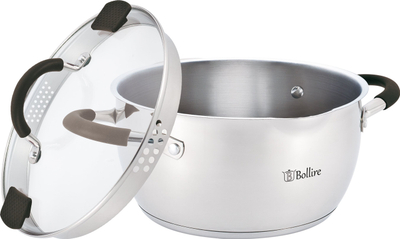 Tenxhere çeliku Bollire Trento BR-2401, 24 cm, 4.7 l, ngjyrë argjendi