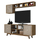 Set muri për TV Fayetteville, deri 60", walnut e bardhë