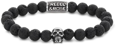 Byzylyk Rebel & Rose Skull Black Moon RR-SK001-S, 17.5 cm/M sRR0069-175