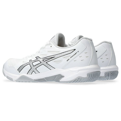 Atlete për në sallë ASICS GEL-ROCKET 11, GEL, mushama e sipërme e ajrosme, bardhë me të zezë
