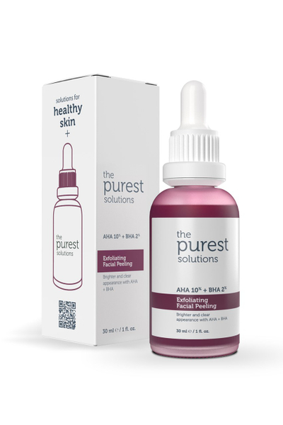 Serum eksfoliues për fytyrë The Purest Solutions AHA 10 % + BHA 2%, 30 ml