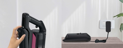 Fshesë me korrent vertikale Hoover HF610HX 011, pa kabllo, 40 min, 0.7L, e zezë