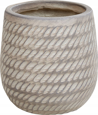 Vazo me lule Beliani Livadia, 19 cm, fibre clay, taupe
