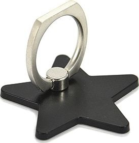 Mbajtëse telefoni Vega Finger Ring Star 23287, unazë që rrotullohet 360°, formë ylli, e zezë