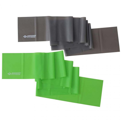 Shiritë rezistence Schildkrot Fitness, set 2 copë, 2m, pa latex, jeshil dhe gri