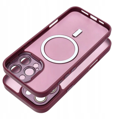 Заштитна маска за телефон 4Kom VARIETE MAG COVER, за iPhone 15, MagSafe, виолетова