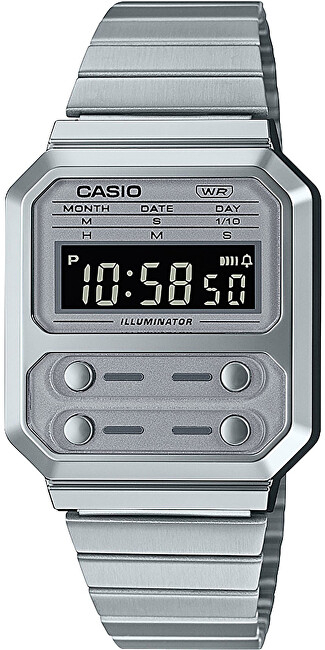 Orë Casio Collection Vintage A100WE-7BEF (662), e argjendtë