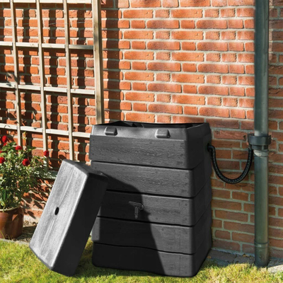 Set ulluku universal Nature Rain Gutter, plastik i fortë, tub fleksibël, i zi