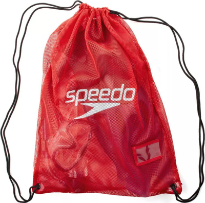 Çantë rrjete Speedo Equipment Mesh Bag, për pajisje noti, e kuqe