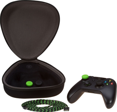 Set aksesorësh Snakebyte Game Kit për Xbox One, kuti mbrojtëse, kabllo karikimi 3m, i zi