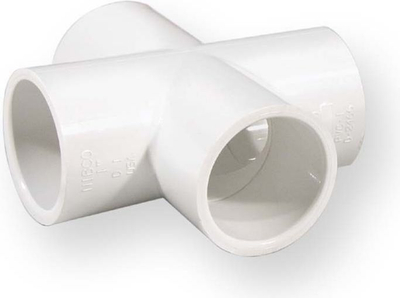 Pjesë lidhëse kryq PVC-U Nibco 420-005, 1/2", e bardhë
