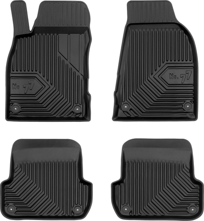 Tapete gome FROGUM No.77 Audi A4 B7 2004-2008, set 4 copë, skaj i lartë 4 cm, të zeza