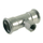 Tee inoksi KAN-therm 35 x 1" x 35mm, filetë femnore, çelik inoks 316L, argjend