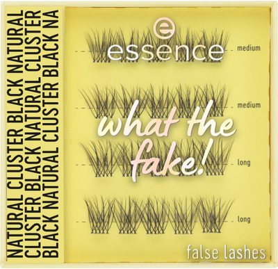 Qerpikë të rremë Essence What the Fake 06 Natural Cluster, efekt natyral, tufëza, të zinj