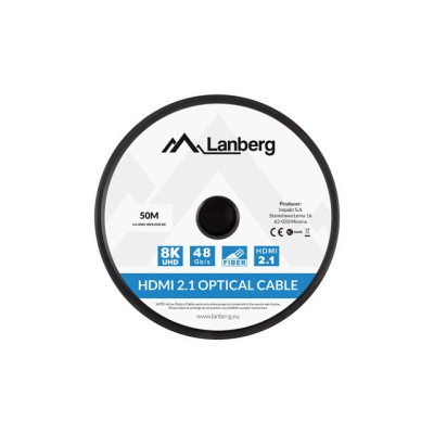 Kabllo HDMI Lanberg CA-HDMI-30FB-0500-BK, 50m, 8K, e zezë