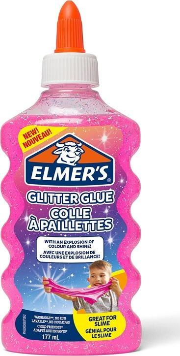 Ngjitës me shkëlqim Elmer's Glitter Glue, 177ml, rozë