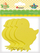 Dekor artizanal Titanum Foam Chicks, 70x96mm, set 4 copë, e verdhë