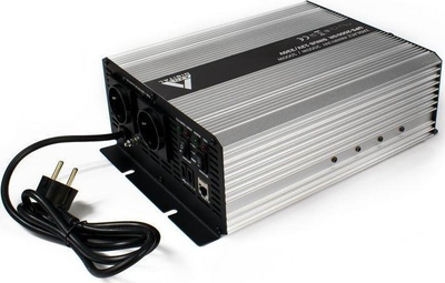 Set furnizim emergjent me energji AZO DIGITAL Sinus UPS-2000SR, 2000W, bateri 100Ah 12V, argjendtë