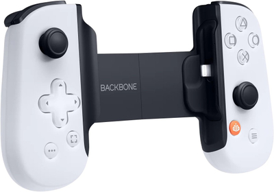 Kontroller loje Backbone One PlayStation për iPhone, Lightning, dizajn teleskopik, bardh e zezë