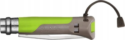 Thikë palos Opinel No.08 Outdoor, çelik inox Sandvik, dorezë poliamid, portokalli