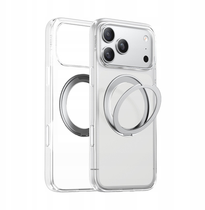 Капак за телефон TORRAS UPRO Ostand Pro, за iPhone 17 Pro, со MagSafe, проѕирен