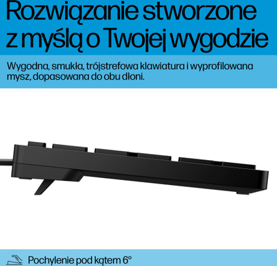 Set tastierë dhe mi HP Desktop 320MK, me kabllo, layout italian, i zi