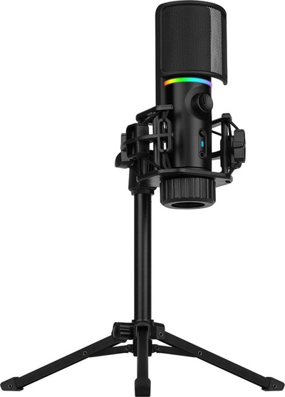 Mikrofon Streamplify MIC RGB, kondensator kardioid, USB, i zi