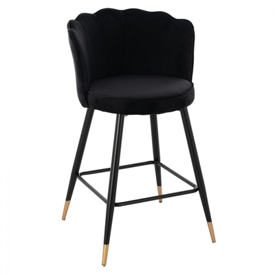 Stol velvet + metal 50×50×90 cm (HM8736.04), zezë