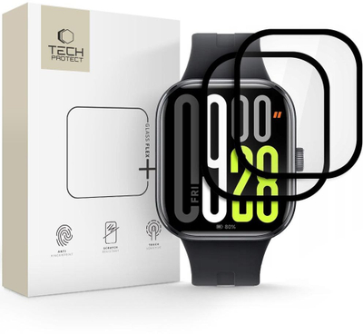 Xham mbrojtës Tech-Protect Hybrid Fit+, 2 copë, për Xiaomi Redmi Watch 5, i zi