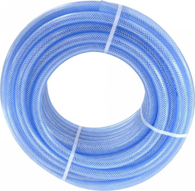 Zorrë teknike PVC e përforcuar, 12.5x3mm, 25m, blu e tejdukshme