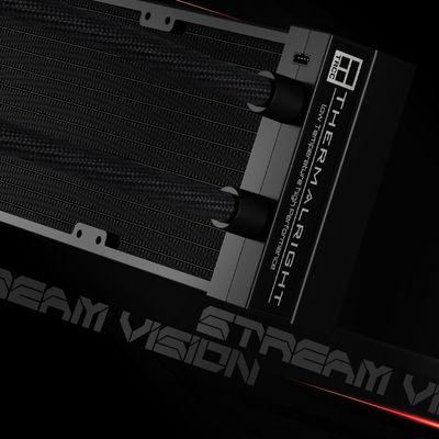 Ftohës uji për procesor Thermalright Stream Vision 360, radiator 360mm, ekran 3.5\", i zi