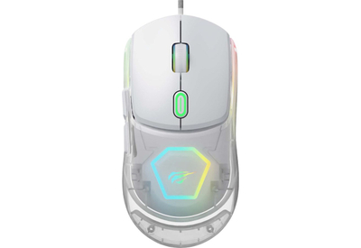 Гејминг глушец Havit MS965SE, со кабел, RGB, прилагодлив DPI, бел