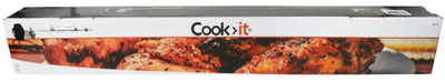 Rotisor për skarë me gaz Cookit, për 3 a 4 djegësa, çelik inox, argjendtë