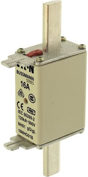 Siguresë NH1 Eaton Bussmann 32NHG01B, 32A, 500V, bezhë